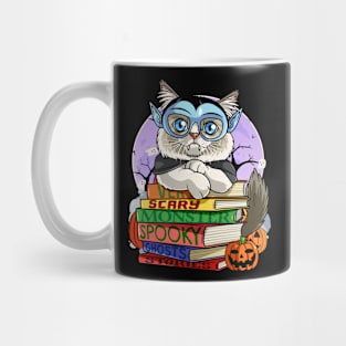 Ragdoll Cat Vampire Witch Pumpkin Halloween Mug